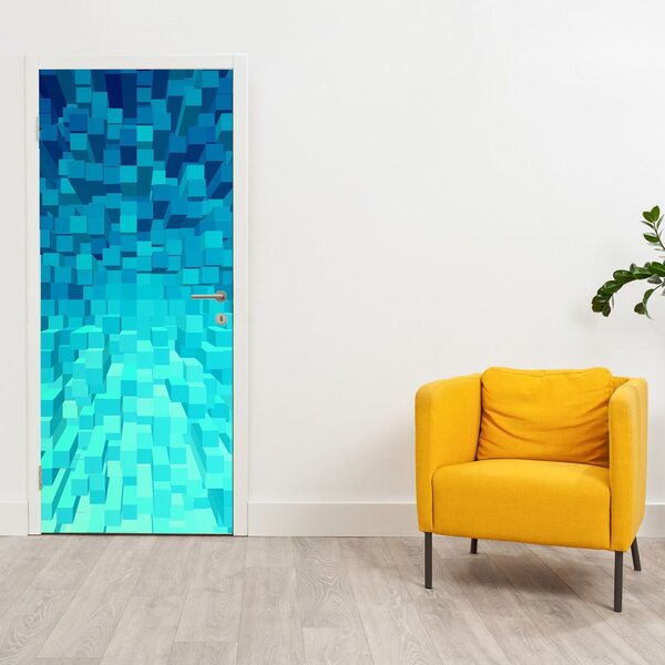 Fototapeta na drzwi - Abstrakcyjne kostki (95x205cm)