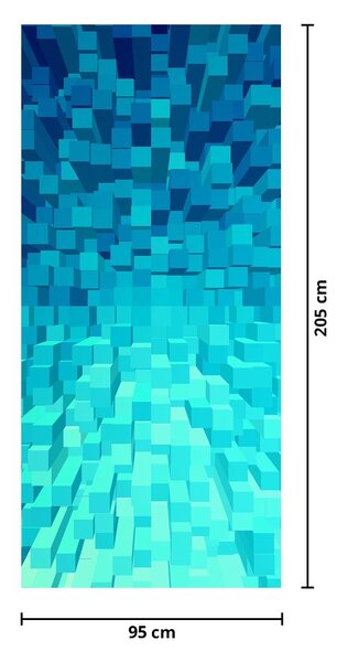 Fototapeta na drzwi - Abstrakcyjne kostki (95x205cm)