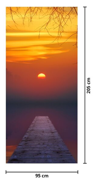 Fototapeta na drzwi - Most o zachodzie Słońca (95x205cm)