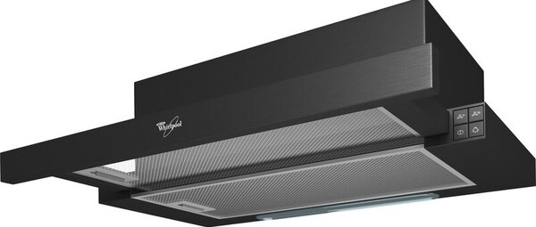 Okap WHIRLPOOL AKR 749 1 NB Czarny 304m3/h 62dB klasa D WÅÄ cznik i wyÅÄ cznik oÅwietlenia