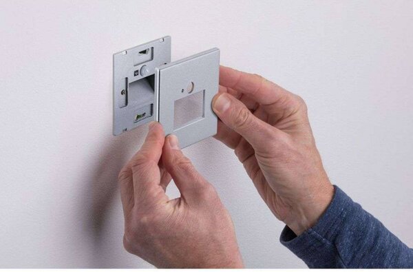 Paulmann Kinkiet LED Edge Quadro Square, chrom matowy Square Sensor, aluminiowy / szary / cynkowy, przedpokój, tworzywo sztuczne, nowoczesny