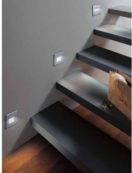 Paulmann Kinkiet LED Edge Quadro Square, chrom matowy Square Sensor, aluminiowy / szary / cynkowy, przedpokój, tworzywo sztuczne, nowoczesny
