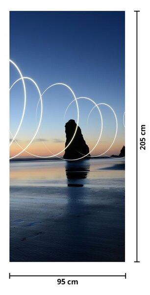 Fototapeta na drzwi - Plaża o zachodzie Słońca (95x205cm)