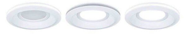 Paulmann Oprawa wpuszczana LED Sormus, biała, średnica 10 cm, IP65, zestaw 3 Sormus, biały / opal, łazienka, tworzywo sztuczne, nowoczesny