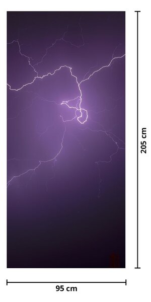 Fototapeta na drzwi - Błyskawica na niebie (95x205cm)