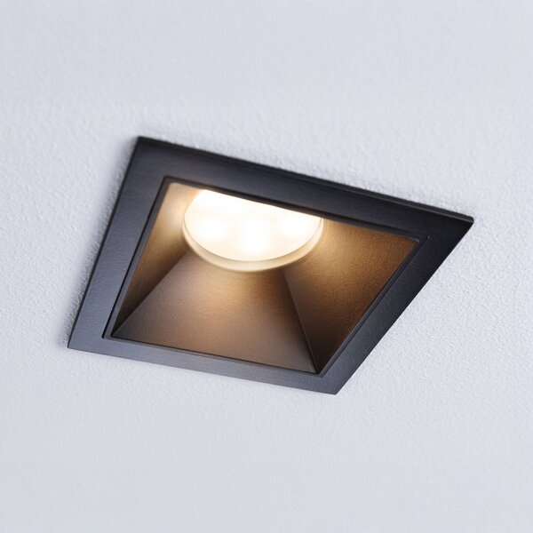 Paulmann – spot wpuszczany LED Cole Coin, czarny, kątowy, IP44, ściemniany, możliwość ściemniania, czarny, łazienka, aluminium, nowoczesny