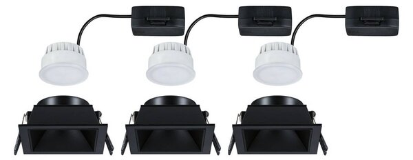 Paulmann – spot wpuszczany LED Cole Coin, czarny, kątowy, IP44, ściemniany, możliwość ściemniania, czarny, łazienka, aluminium, nowoczesny