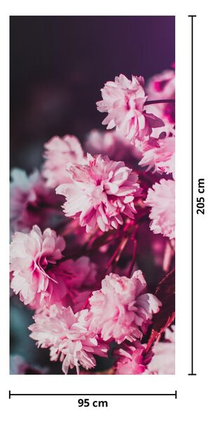 Fototapeta na drzwi - Kwiaty drzewa (95x205cm)