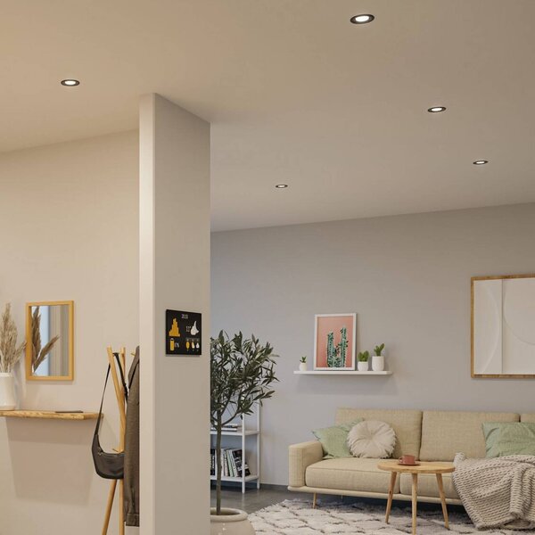 Paulmann LED, zestaw 3 sztuk, model Nova Coin, biały matowy, okrągły, z Coin, biały / opal, salon / jadalnia, aluminium, nowoczesny