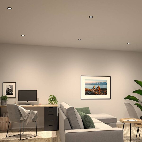 Paulmann LED, zestaw 3 sztuk, model Nova Coin, biały matowy, okrągły, z Coin, biały / opal, salon / jadalnia, aluminium, nowoczesny