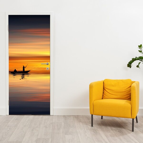 Fototapeta na drzwi - Żeglowanie na łodzi (95x205cm)