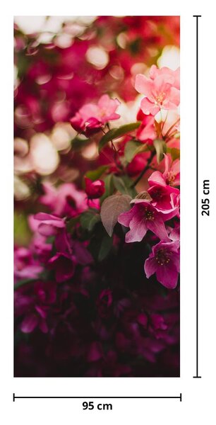 Fototapeta na drzwi - Kwiaty rozwiniętego krzewu (95x205cm)