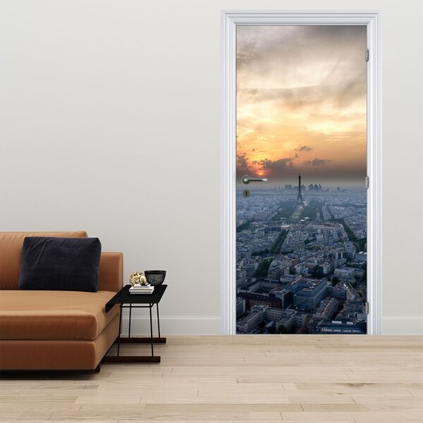 Fototapeta na drzwi - Paryż z góry (95x205cm)