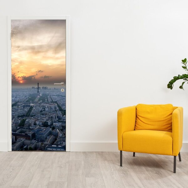 Fototapeta na drzwi - Paryż z góry (95x205cm)