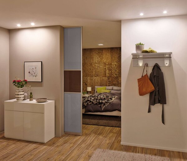 Paulmann Paulmann, zestaw 3 spotów Nova, okrągłe, obrotowe, białe matowe, GU10, 2700 K Nova, biały / opal, salon / jadalnia, aluminium, nowoczesny