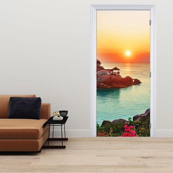 Fototapeta na drzwi - Piękna plaża (95x205cm)
