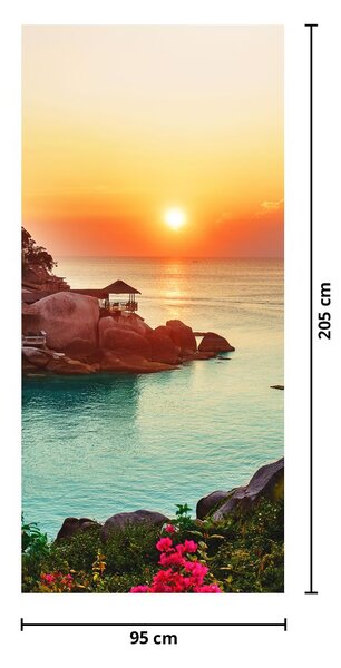 Fototapeta na drzwi - Piękna plaża (95x205cm)