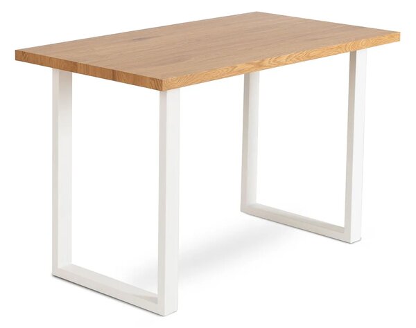 Prostokątny stół w stylu loft dąb złoty + biały - Beko 3X