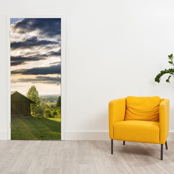 Fototapeta na drzwi - Domek w lesie (95x205cm)