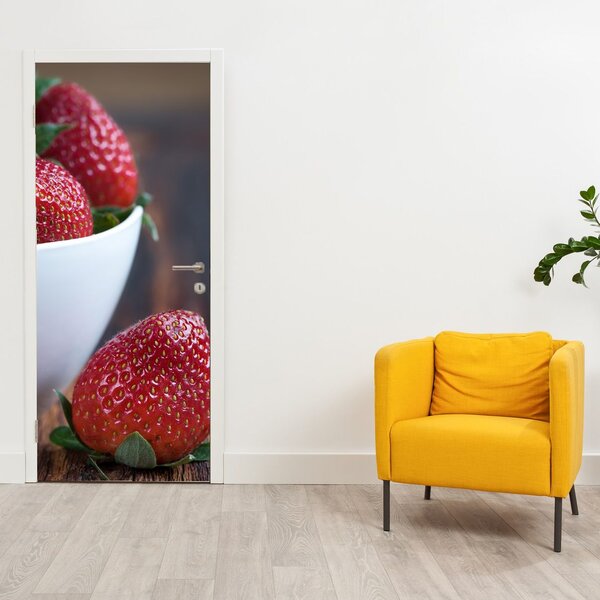 Fototapeta na drzwi - Truskawki (95x205cm)