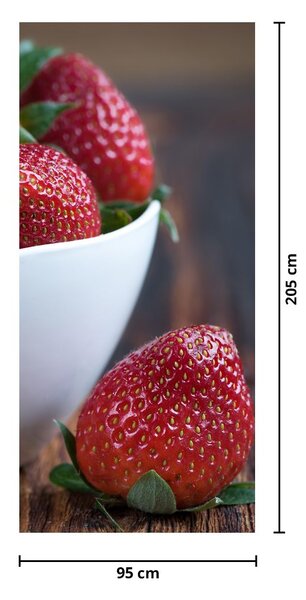 Fototapeta na drzwi - Truskawki (95x205cm)