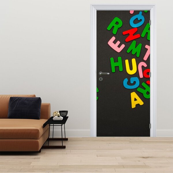 Fototapeta na drzwi - Kolorowe litery (95x205cm)