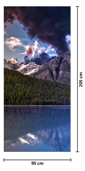 Fototapeta na drzwi - Jezioro i góry (95x205cm)