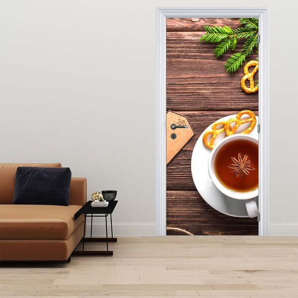 Fototapeta na drzwi - Kubek z dekoracjami (95x205cm)