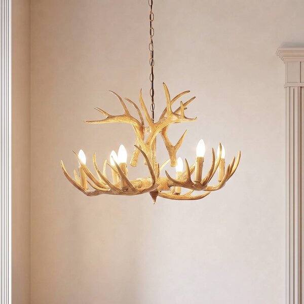 Lampa wisząca Fibi Lindby, możliwość ściemniania, brązowy / rdzawy, salon / jadalnia, tworzywo sztuczne, dworkowy / rustykalny