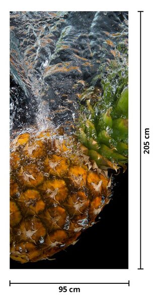 Fototapeta na drzwi - Ananas w wodzie (95x205cm)