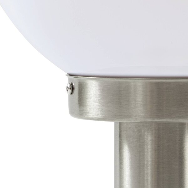 Lampa cokołowa Lindby Vedran, 45 cm, stal nierdzewna, czujnik Vedran Lindby, możliwość ściemniania, aluminiowy / szary / cynkowy, stal szlachetna, nowoczesny