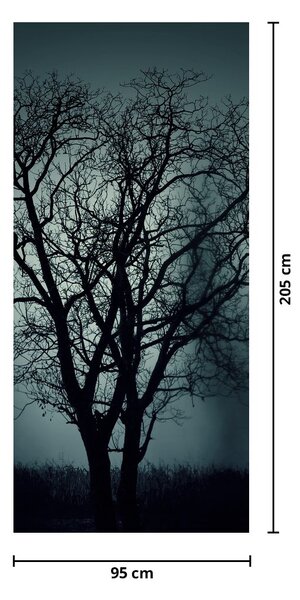 Fototapeta na drzwi - Drzewo w zaćmieniu (95x205cm)