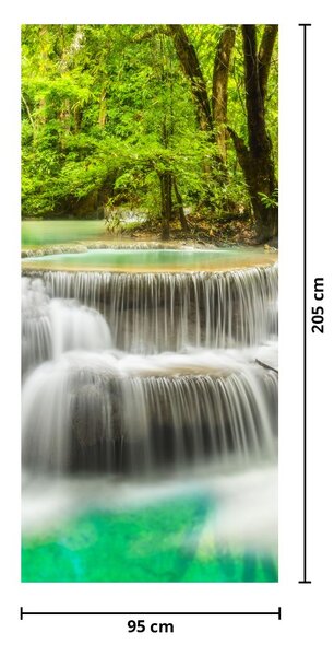 Fototapeta na drzwi - Wodospady (95x205cm)