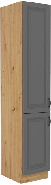 Wysoka szafka kuchenna słupek STILO 40 DK-210 2 F Szary/Dąb Artisan