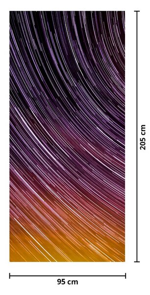Fototapeta na drzwi - Rozmazane gwiazdy na niebie (95x205cm)