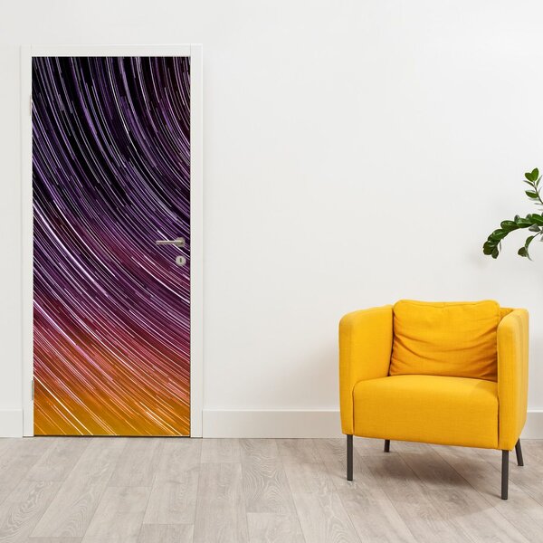 Fototapeta na drzwi - Rozmazane gwiazdy na niebie (95x205cm)