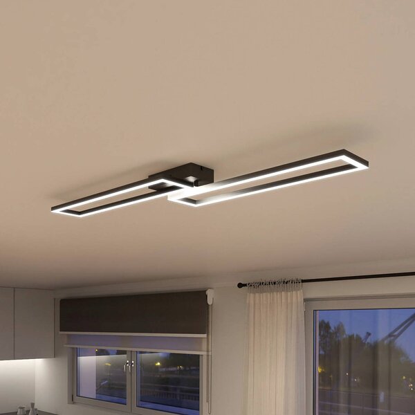 Tint Inteligentna lampa sufitowa Ciso, możliwość ściemniania, czarny, salon / jadalnia, metal, nowoczesny