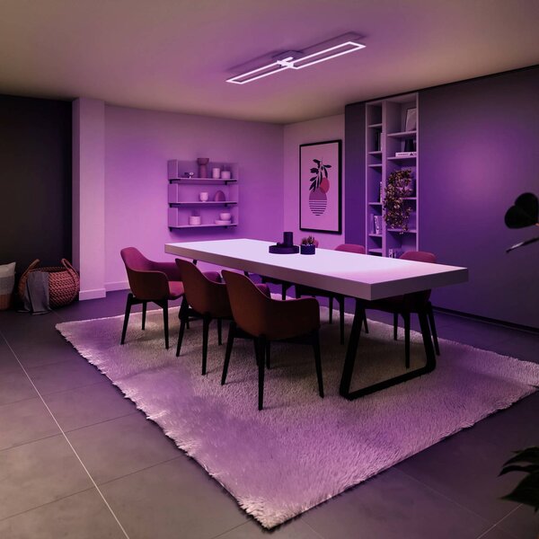 Tint Inteligentna lampa sufitowa Ciso, możliwość ściemniania, czarny, salon / jadalnia, metal, nowoczesny