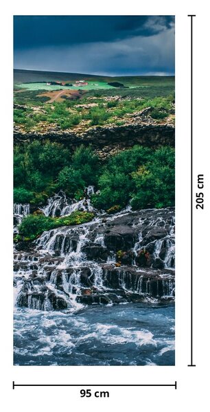 Fototapeta na drzwi - Wodospady w naturze (95x205cm)
