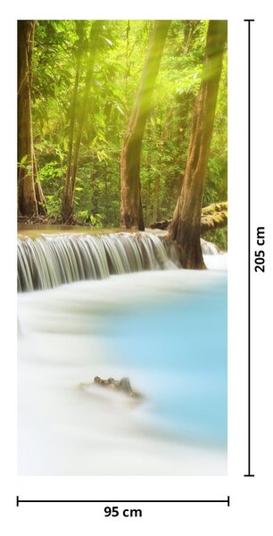 Fototapeta na drzwi - Huai Mae Kamin, wodospady w lesie (95x205cm)