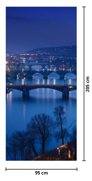 Fototapeta na drzwi- Mosty Pragi (95x205cm)