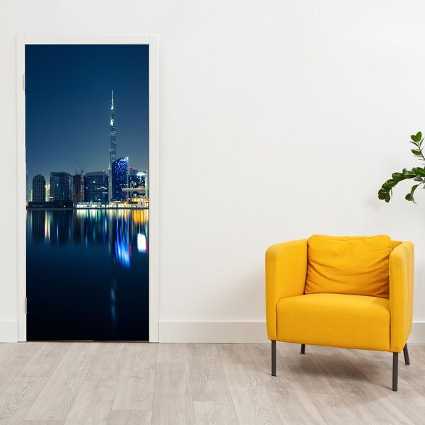 Fototapeta na drzwi - Miasto nocą (95x205cm)