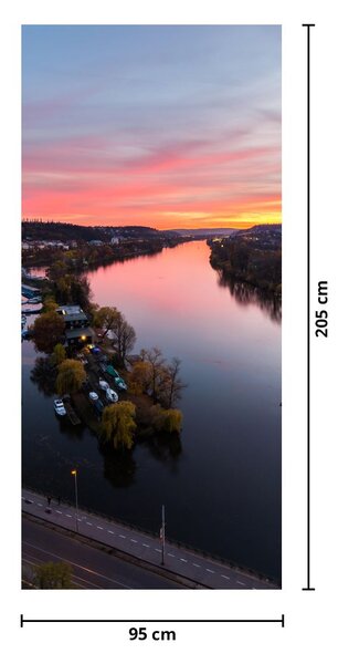Fototapeta na drzwi - Praga nocą (95x205cm)