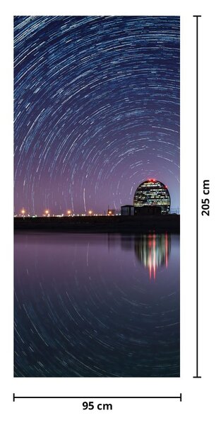 Fototapeta na drzwi - Nocne niebo z gwiazdami (95x205cm)