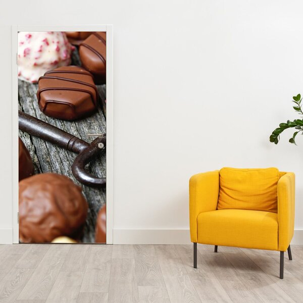 Fototapeta na drzwi - Czekolada i klucz (95x205cm)