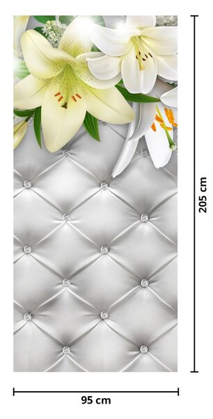 Fototapeta na drzwi - Kwiaty lilii (95x205cm)