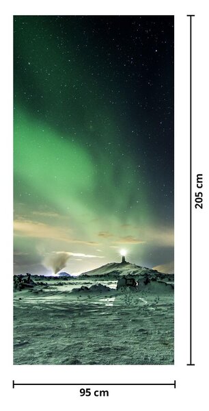 Fototapeta na drzwi - Zorza polarna (95x205cm)