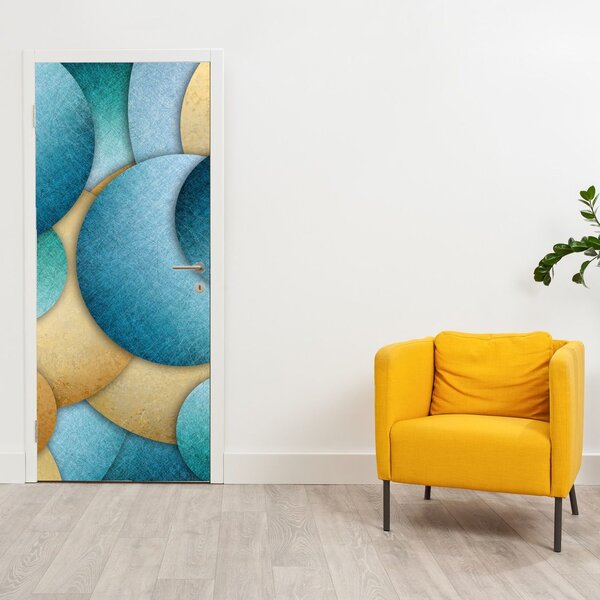 Fototapeta na drzwi - Abstrakcja, koła (95x205cm)