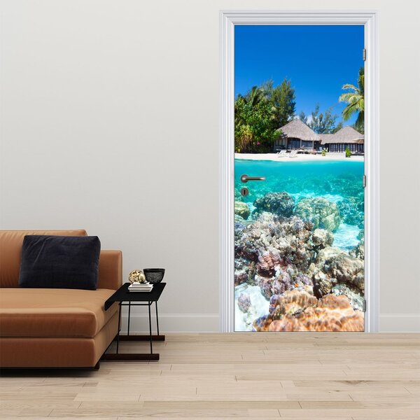 Fototapeta na drzwi - Plaże na tropikalnej wyspie (95x205cm)