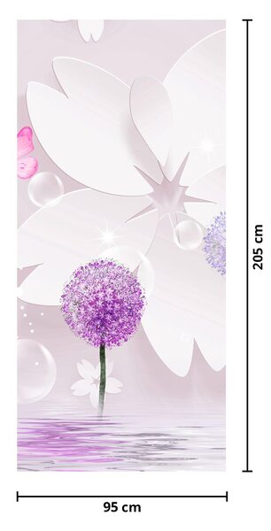 Fototapeta na drzwi - Na rzece kwiatów (95x205cm)